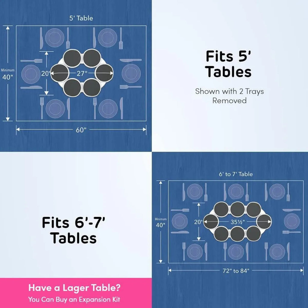 Rotating Table Tray — Spin, Reach, Relax.